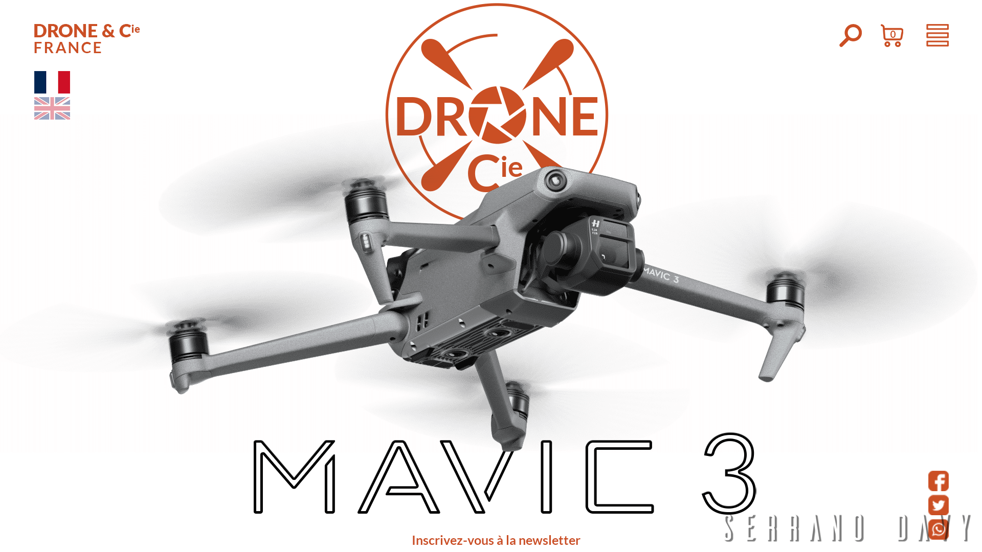 Template de la page d'accueil d'un site projet concept