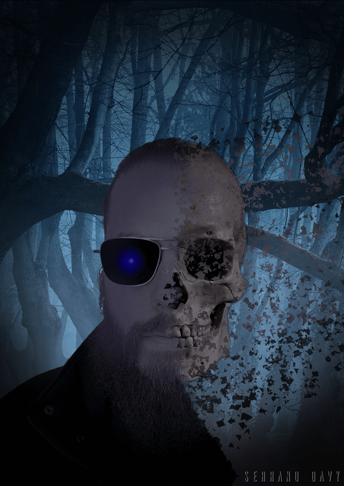 Photomontage autoportrait destructuré